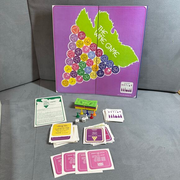 The Wine Game 1978 Wine Diversions Ltd Board Game Vintage 70s - Picture 2 of 4